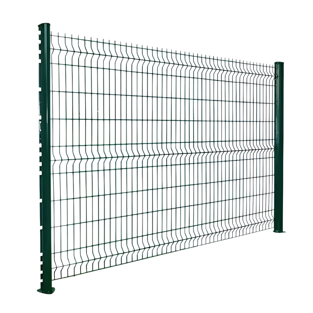 Green Welded Panel Fence by Batipro Mauritius