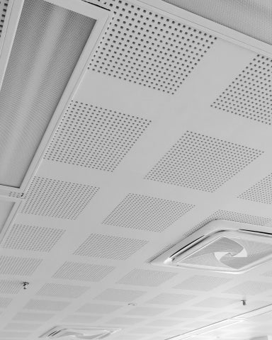 Mineral fibre ceiling tiles by Batipro installed in a Mauritius office (Mobile Version)